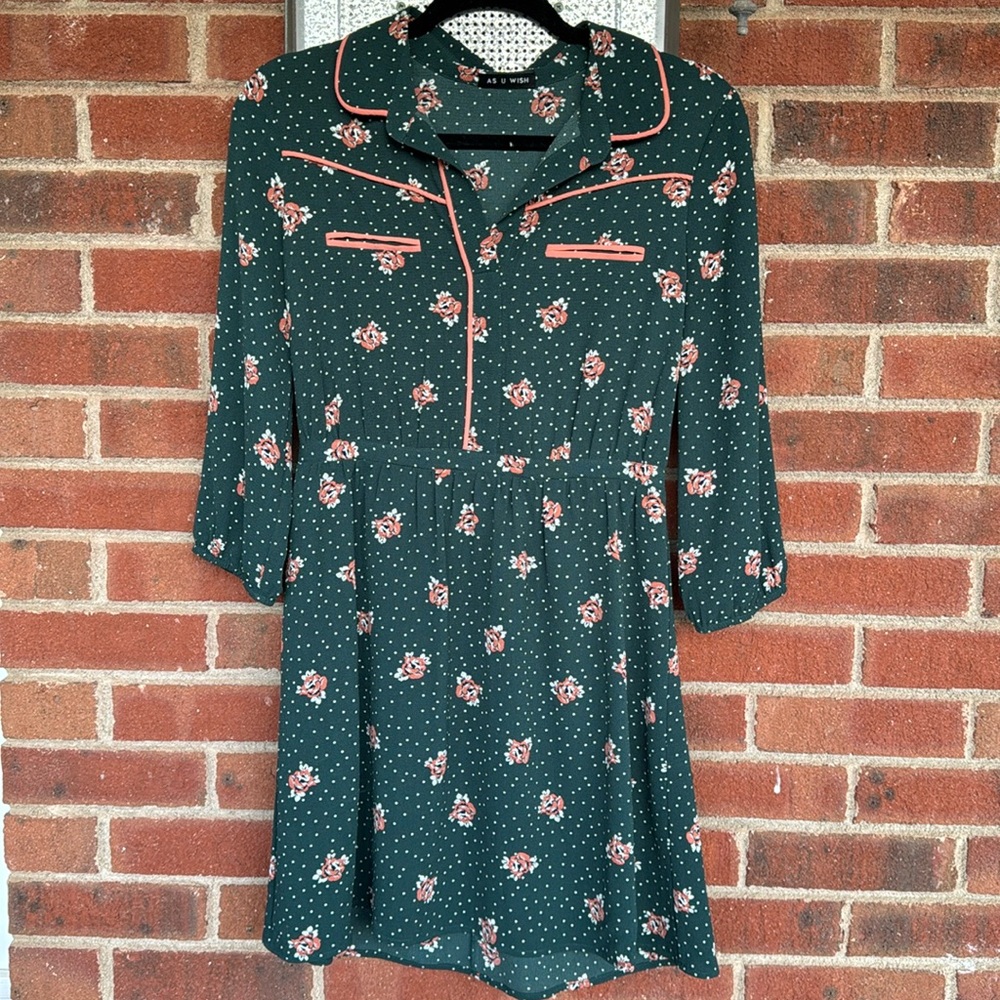 3/4 Sleeve Mini Dress